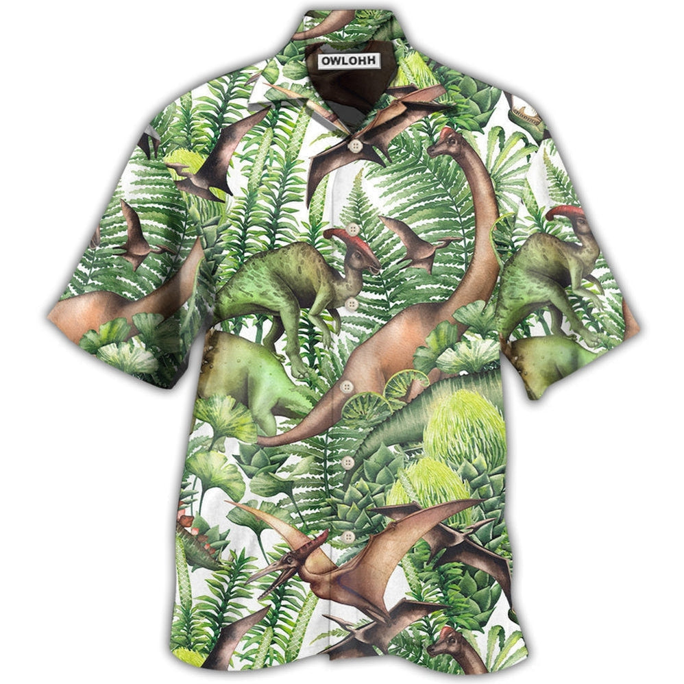 Hawaiian Shirt / Adults / S Dinosaur Jurassic Dinosaur Green Style - Hawaiian Shirt 