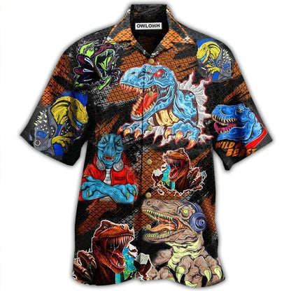 Hawaiian Shirt / Adults / S Dinosaur Roar Means I Love You - Hawaiian Shirt 