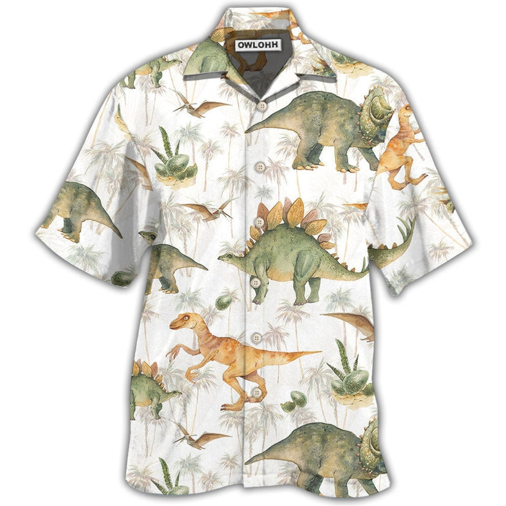 Hawaiian Shirt / Adults / S Dinosaur Strong Big Tropical Style - Hawaiian Shirt 