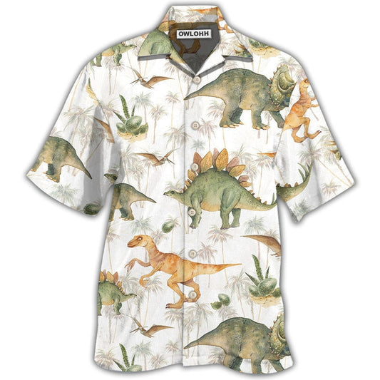 Hawaiian Shirt / Adults / S Dinosaur Strong Big Tropical Style - Hawaiian Shirt 