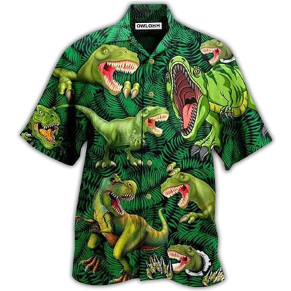 Hawaiian Shirt / Adults / S Dinosaur Strong Love Life Style - Hawaiian Shirt 