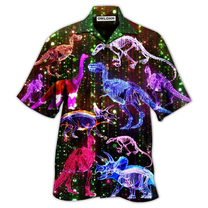 Hawaiian Shirt / Adults / S Dinosaur Neon The Sparkling X-Ray - Hawaiian Shirt 