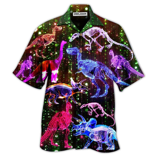 Hawaiian Shirt / Adults / S Dinosaur Neon The Sparkling X-Ray - Hawaiian Shirt 