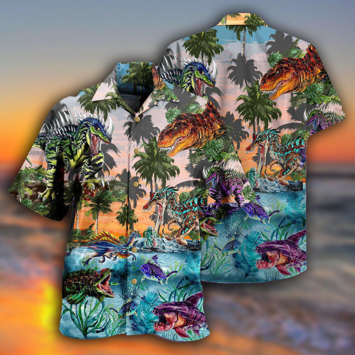 Dinosaur World Developmental Story - Hawaiian Shirt 