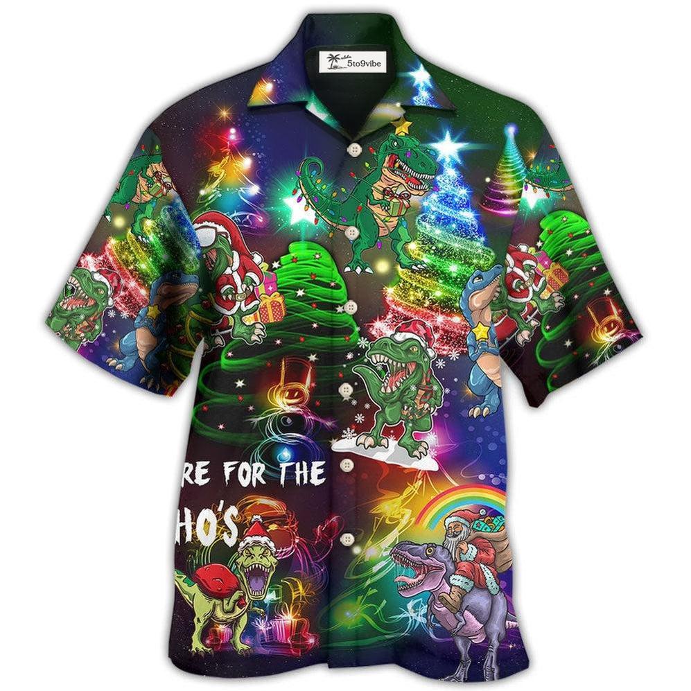 Hawaiian Shirt / Adults / S Dinosaur Bright In Christmas Night - Hawaiian Shirt 