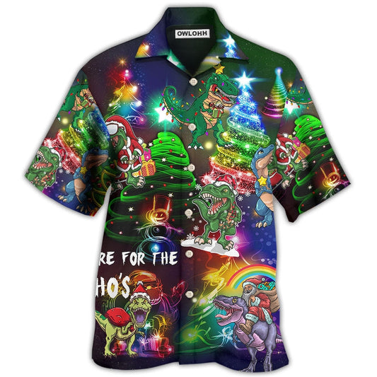 Hawaiian Shirt / Adults / S Dinosaur Bright In Christmas Night - Hawaiian Shirt 