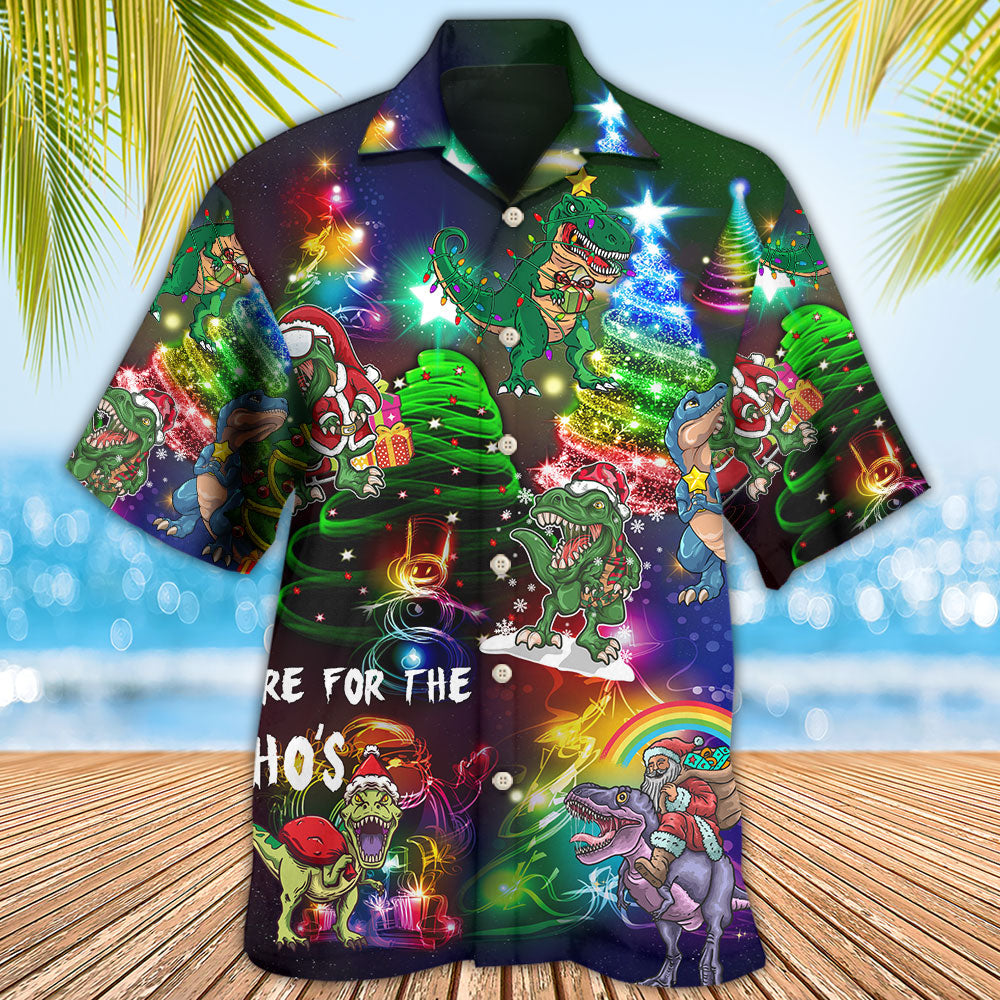 Dinosaur Bright In Christmas Night - Hawaiian Shirt 