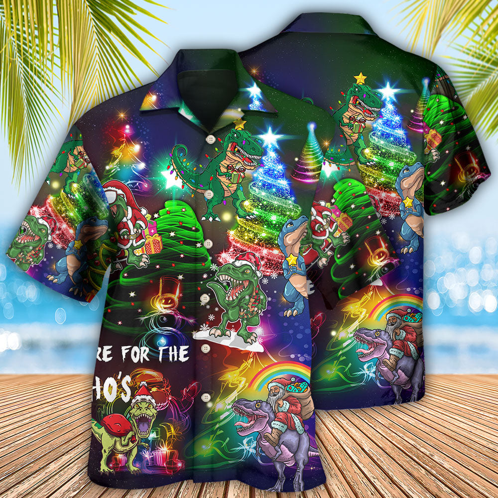 Dinosaur Bright In Christmas Night - Hawaiian Shirt 