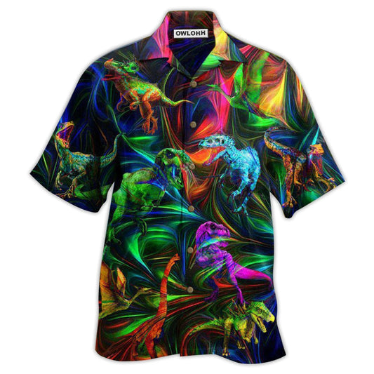 Hawaiian Shirt / Adults / S Dinosaur Amazing Love Neon Style - Hawaiian Shirt 