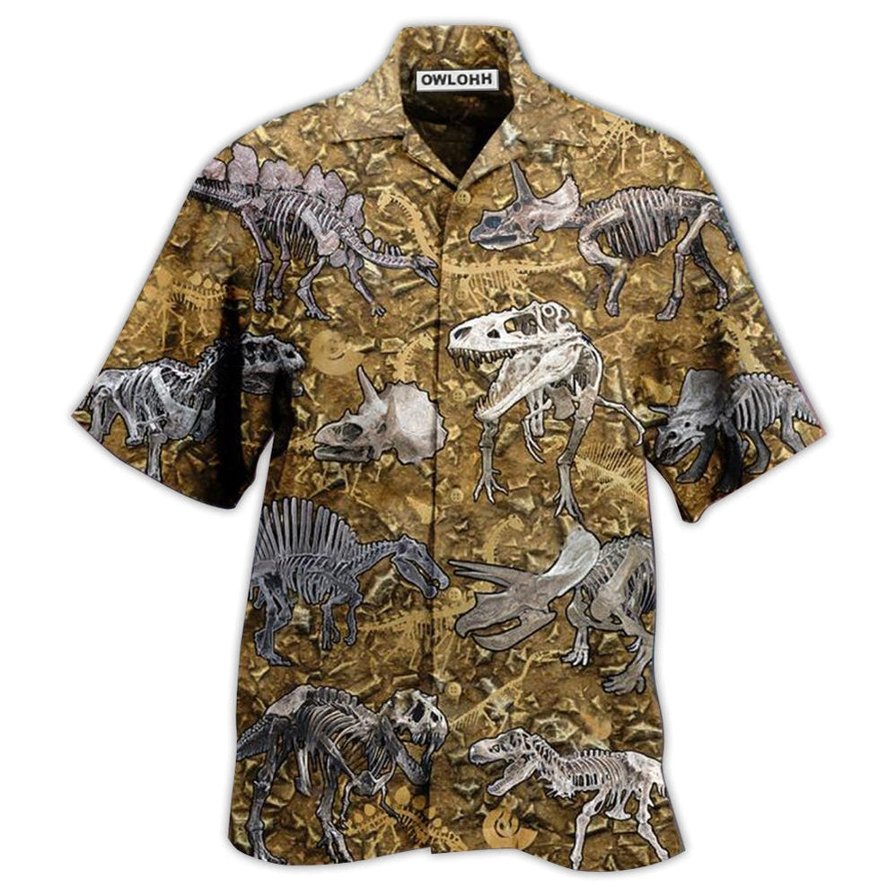 Hawaiian Shirt / Adults / S Dinosaur Cool Bone Style - Hawaiian Shirt 