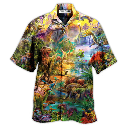 Hawaiian Shirt / Adults / S Dinosaur Colorful World Of Dinosaur - Hawaiian Shirt 