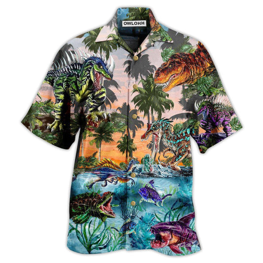 Hawaiian Shirt / Adults / S Dinosaur World Developmental Story - Hawaiian Shirt 