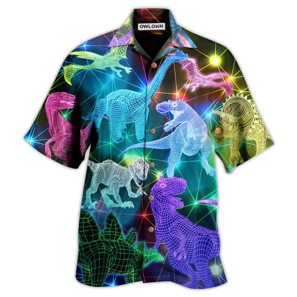 Hawaiian Shirt / Adults / S Dinosaur Fullcolor Neon Cool - Hawaiian Shirt 