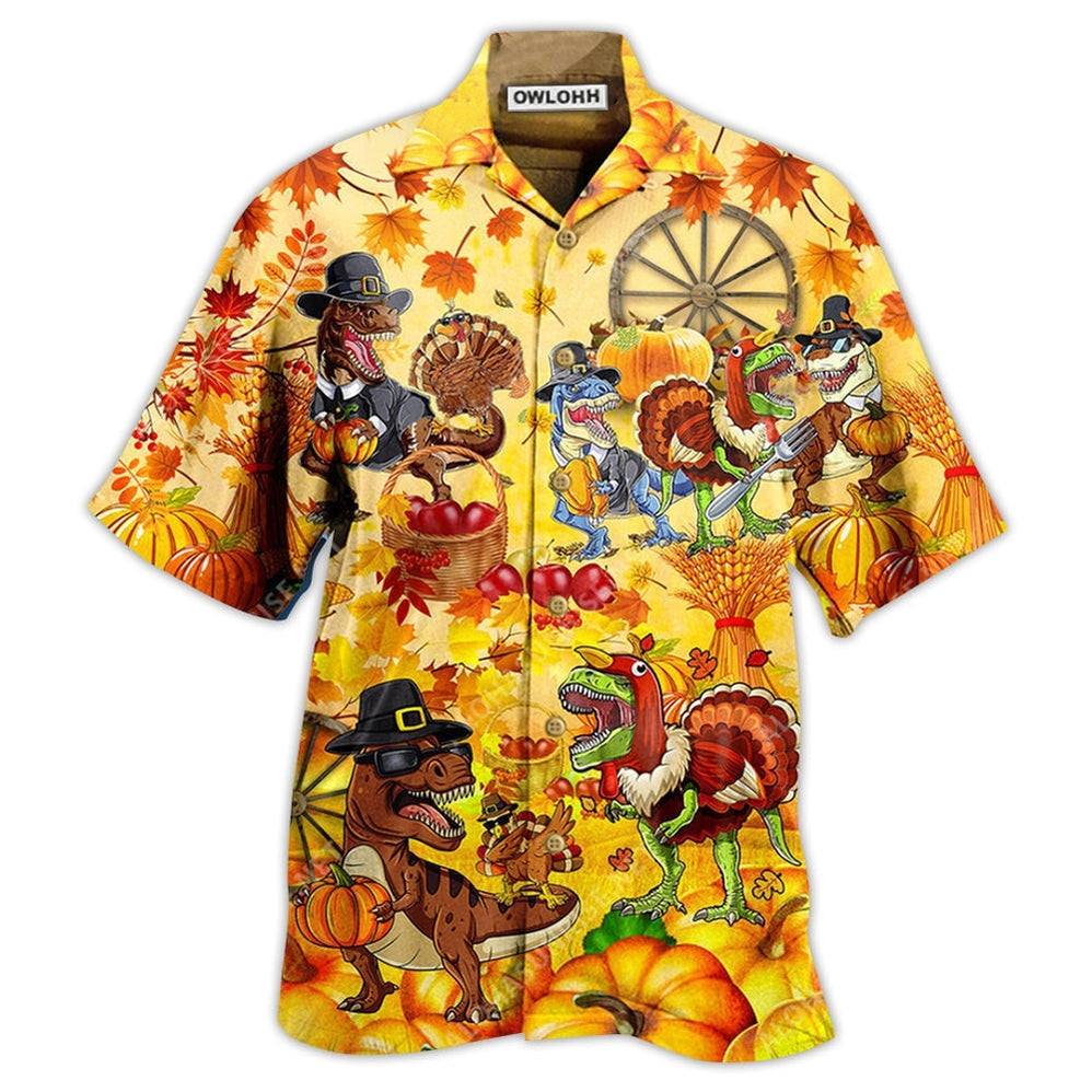 Hawaiian Shirt / Adults / S Dinosaur Lovely Autumn - Hawaiian Shirt 