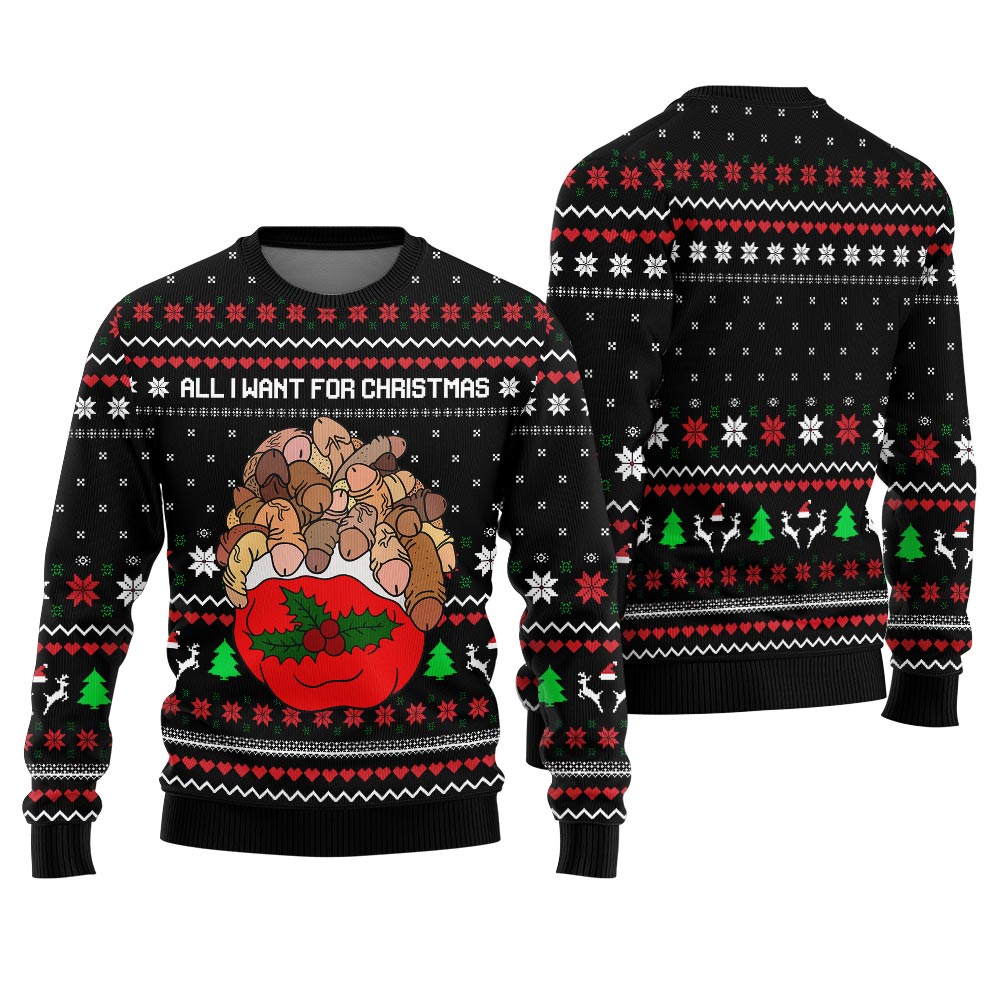 Dirty Dickmas Men's Ugly Christmas Sweater