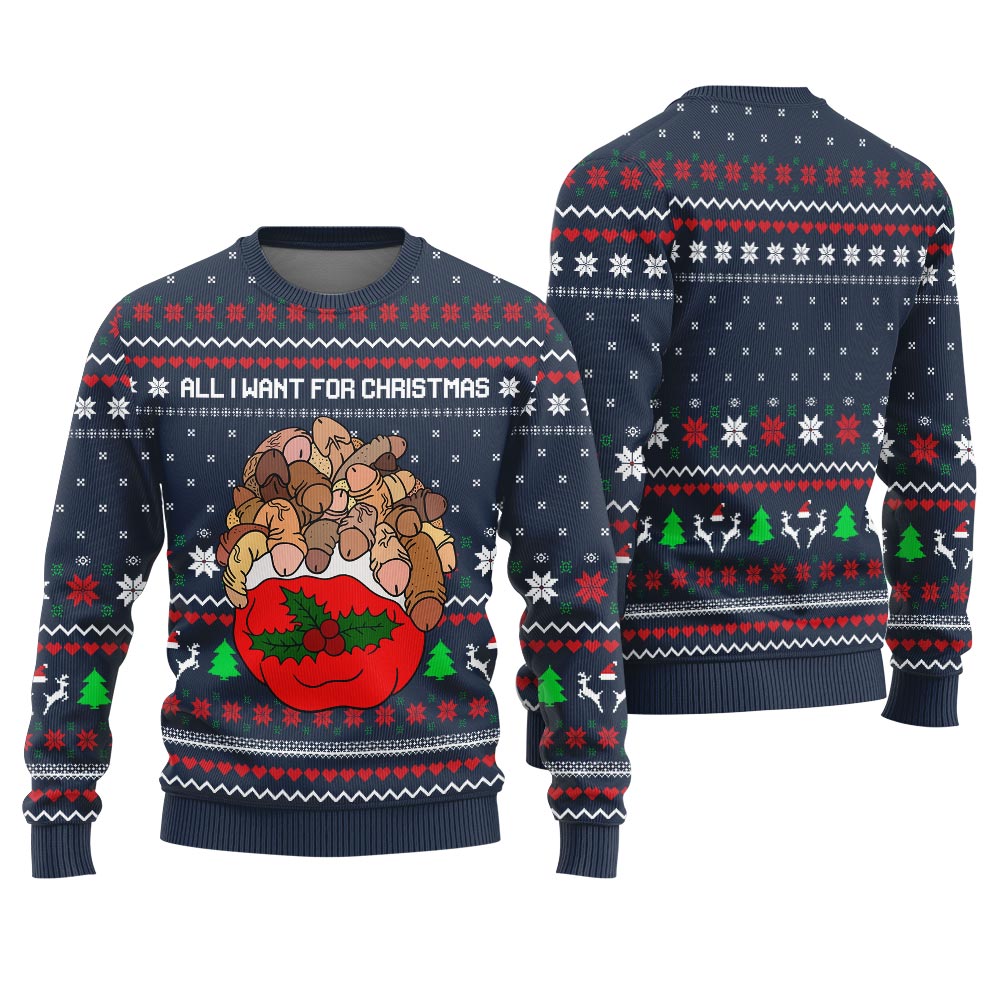 Dirty Dickmas Men's Ugly Christmas Sweater