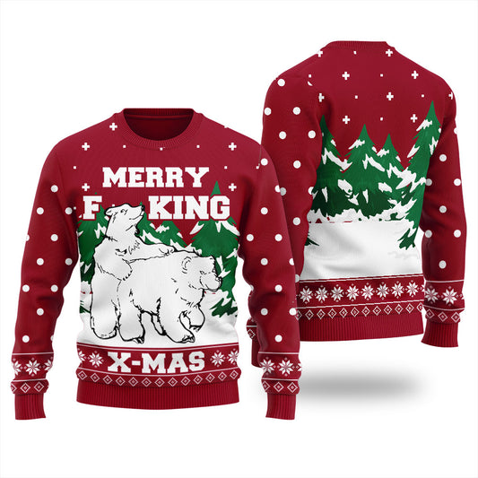 Dirty Polar Bear Men's Ugly Christmas Sweater