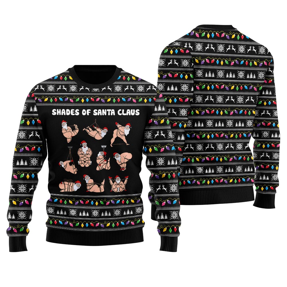 Dirty Shades Of Santa Men's Ugly Christmas Sweater