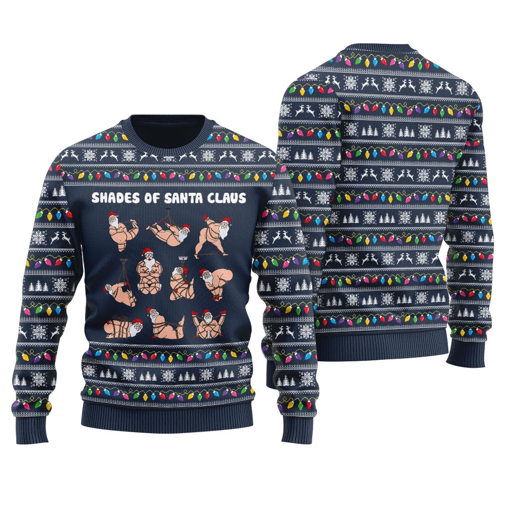 Dirty Shades Of Santa Men's Ugly Christmas Sweater