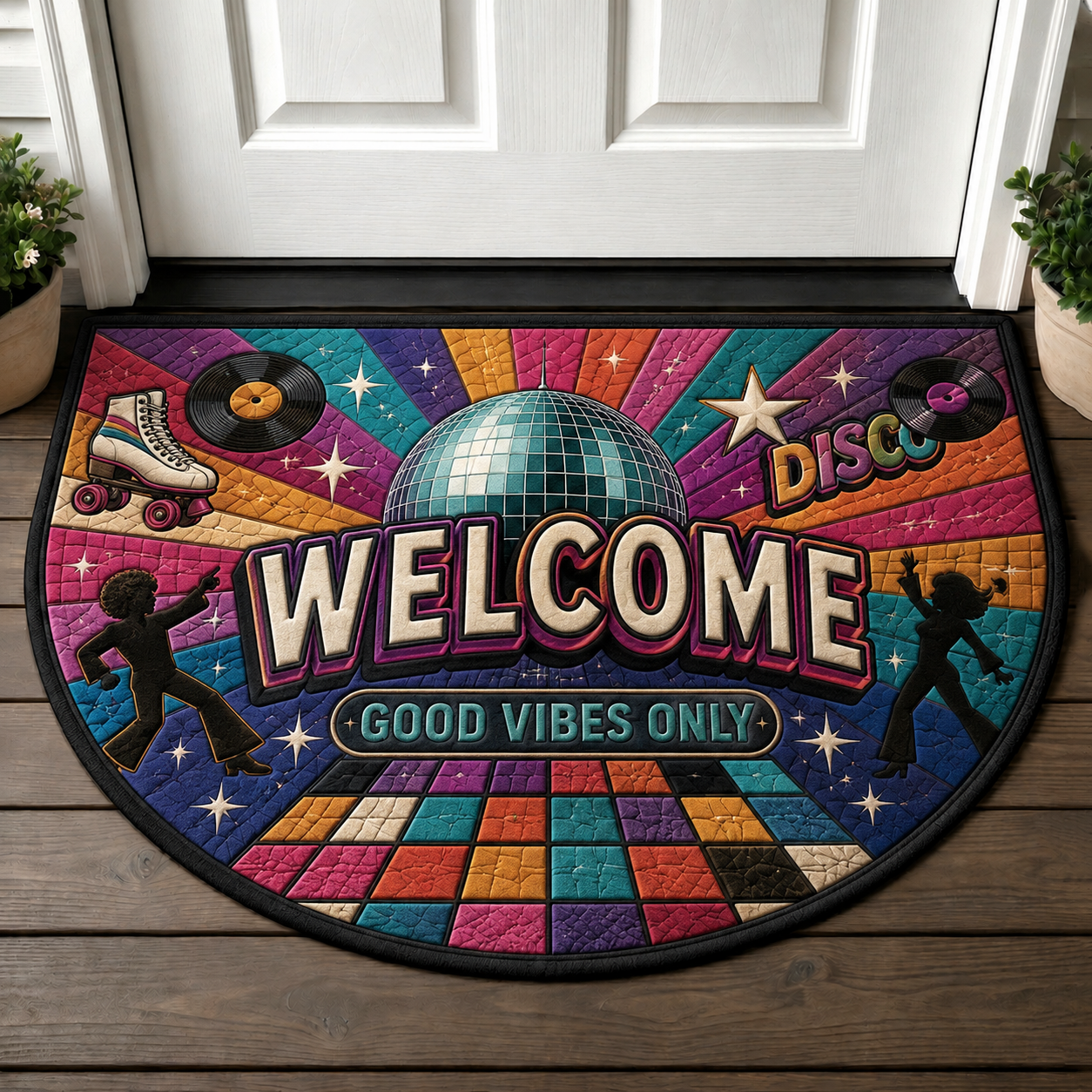 Classic Diner Welcome Mat - Retro 50s Style Kitchen Doormat - 5to9vibe