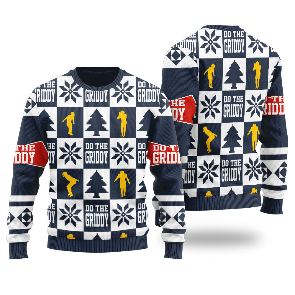 Funny Football Do The Griddy Dance Women's Ugly Christmas Sweater