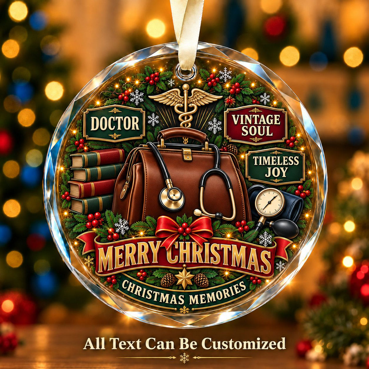 Doctor Personalized Glass Ornament | 5To9Vibe