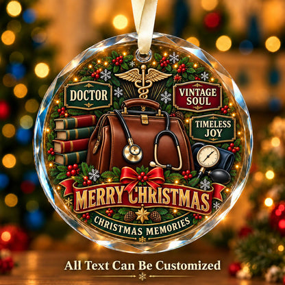 Doctor Personalized Glass Ornament | 5To9Vibe
