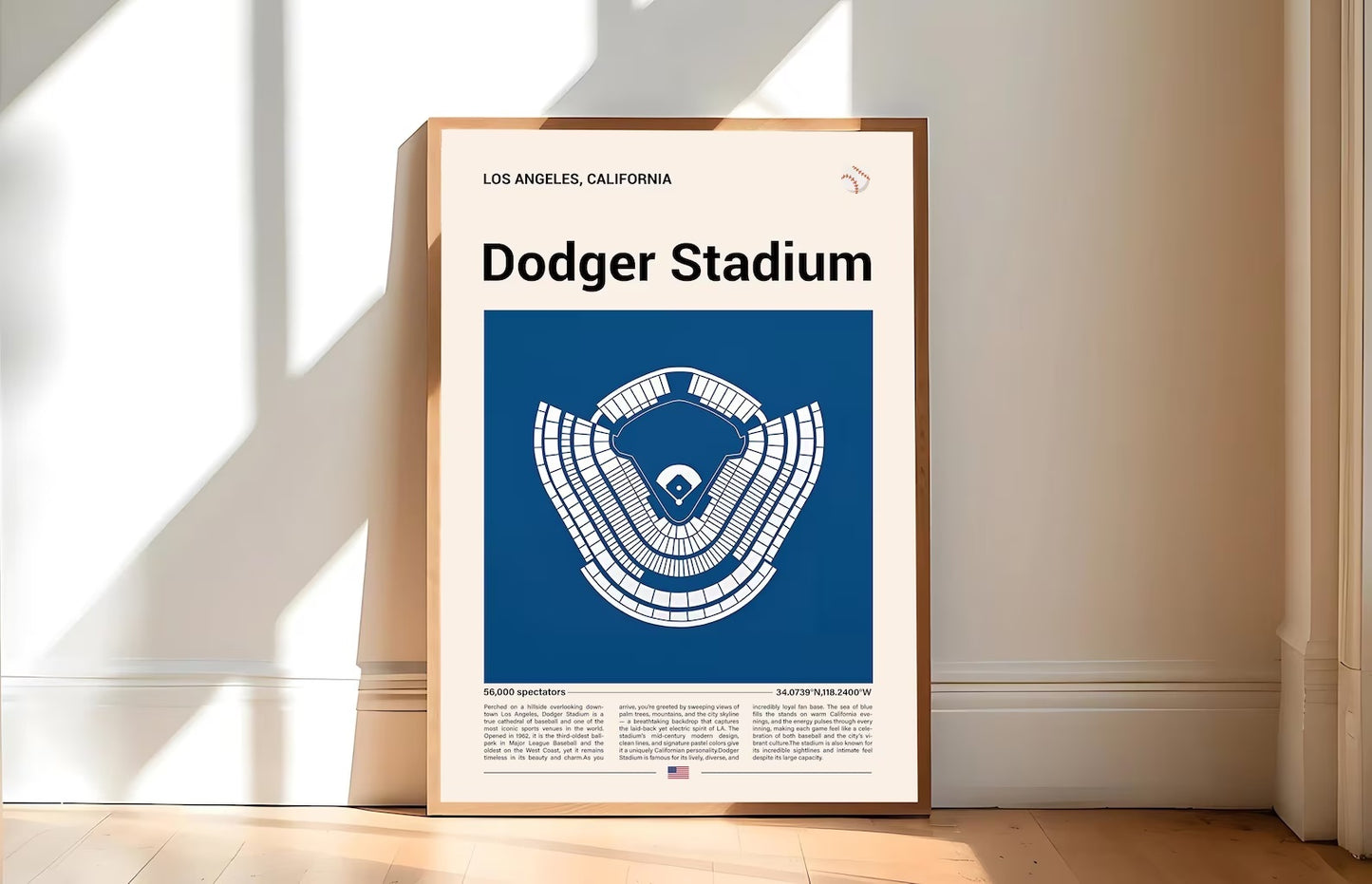 Baseball Stadium Seating Diagram - Vertical Poster - 5to9vibe