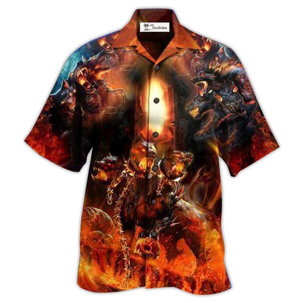 Hawaiian Shirt / Adults / S Viking Dog Amazing Cerberus Greek Mythology Style - Hawaiian Shirt 