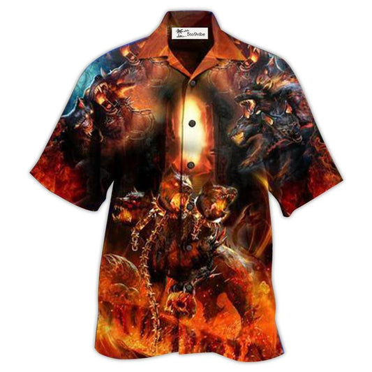 Hawaiian Shirt / Adults / S Viking Dog Amazing Cerberus Greek Mythology Style - Hawaiian Shirt 