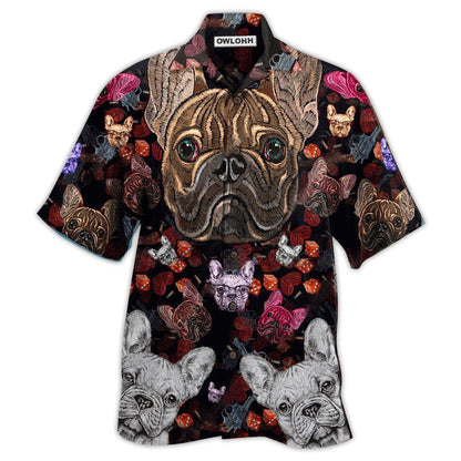 Hawaiian Shirt / Adults / S Bulldog Embroidery Cool - Hawaiian Shirt 