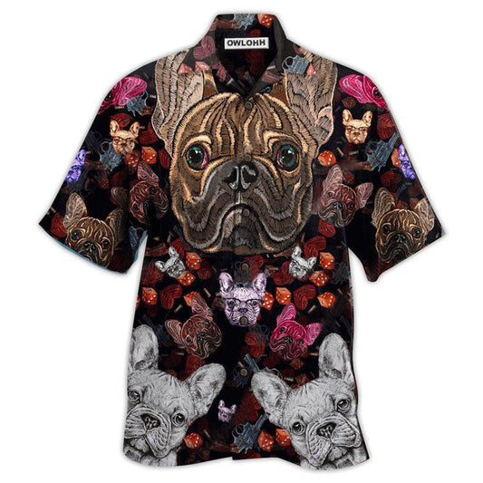 Hawaiian Shirt / Adults / S Bulldog Embroidery Cool - Hawaiian Shirt 