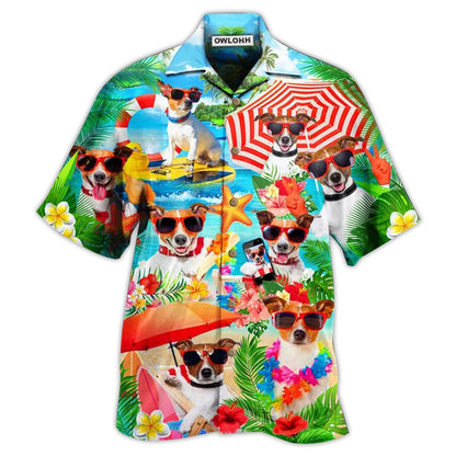Hawaiian Shirt / Adults / S Jack Russell Terrier Dog Love Beach - Hawaiian Shirt 