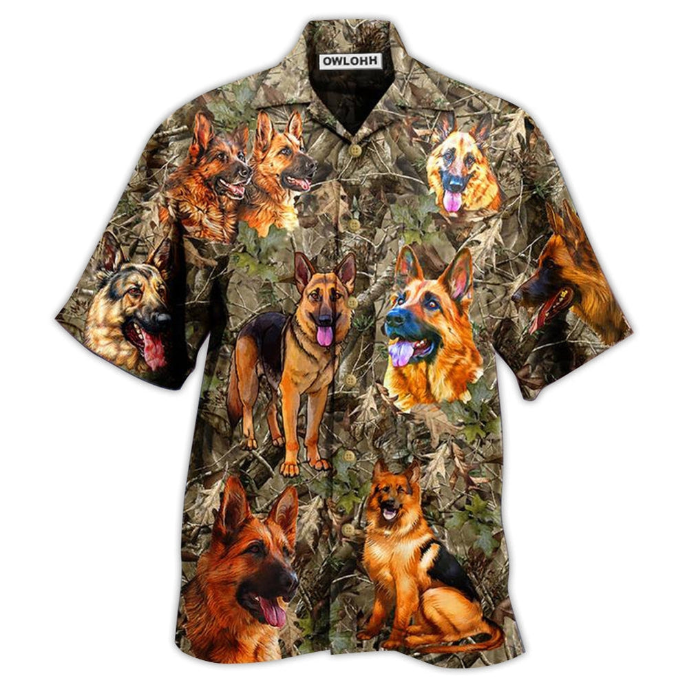Hawaiian Shirt / Adults / S German Shepherd Dog Love Hunting - Hawaiian Shirt 