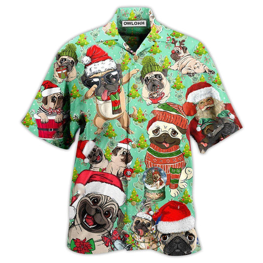 Hawaiian Shirt / Adults / S Pug Dog Merry Pugmas - Hawaiian Shirt 