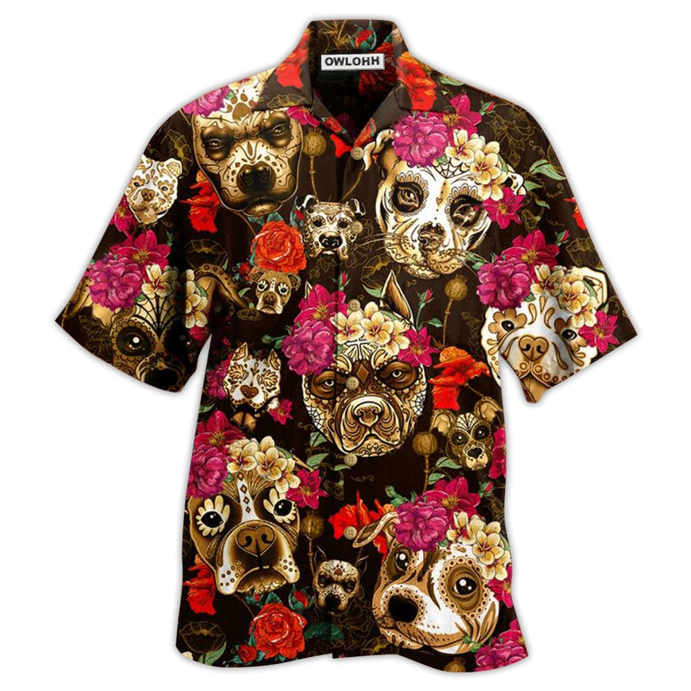 Hawaiian Shirt / Adults / S Dog Beautiful Rose Flowers - Hawaiian Shirt 