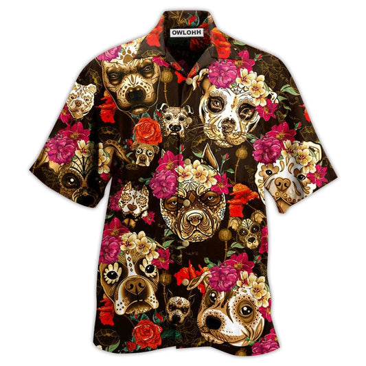 Hawaiian Shirt / Adults / S Dog Beautiful Rose Flowers - Hawaiian Shirt 