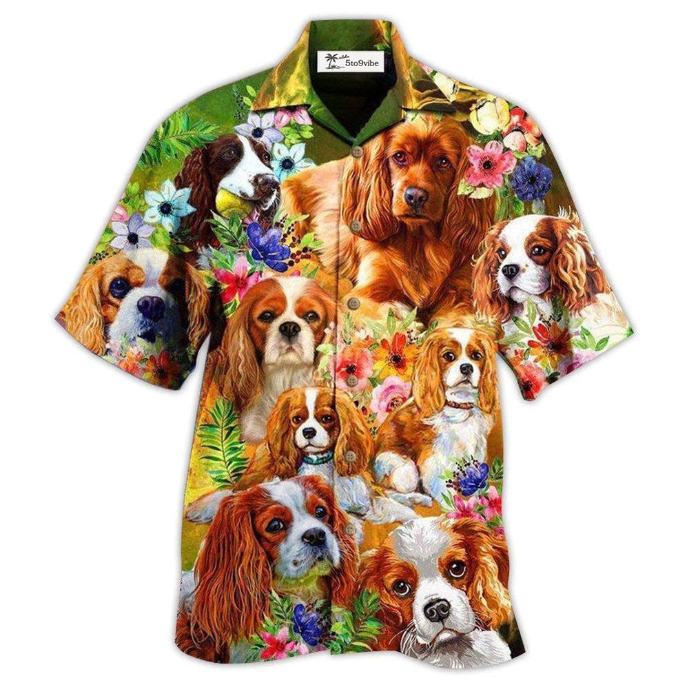 Hawaiian Shirt / Adults / S Cavalier King Charles Spaniel Dog The Best Therapy Has Fur And Four Legs - Hawaiian Shirt 