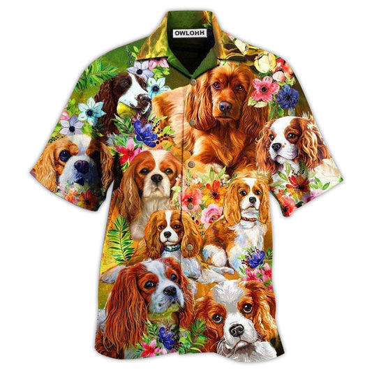 Hawaiian Shirt / Adults / S Cavalier King Charles Spaniel Dog The Best Therapy Has Fur And Four Legs - Hawaiian Shirt 