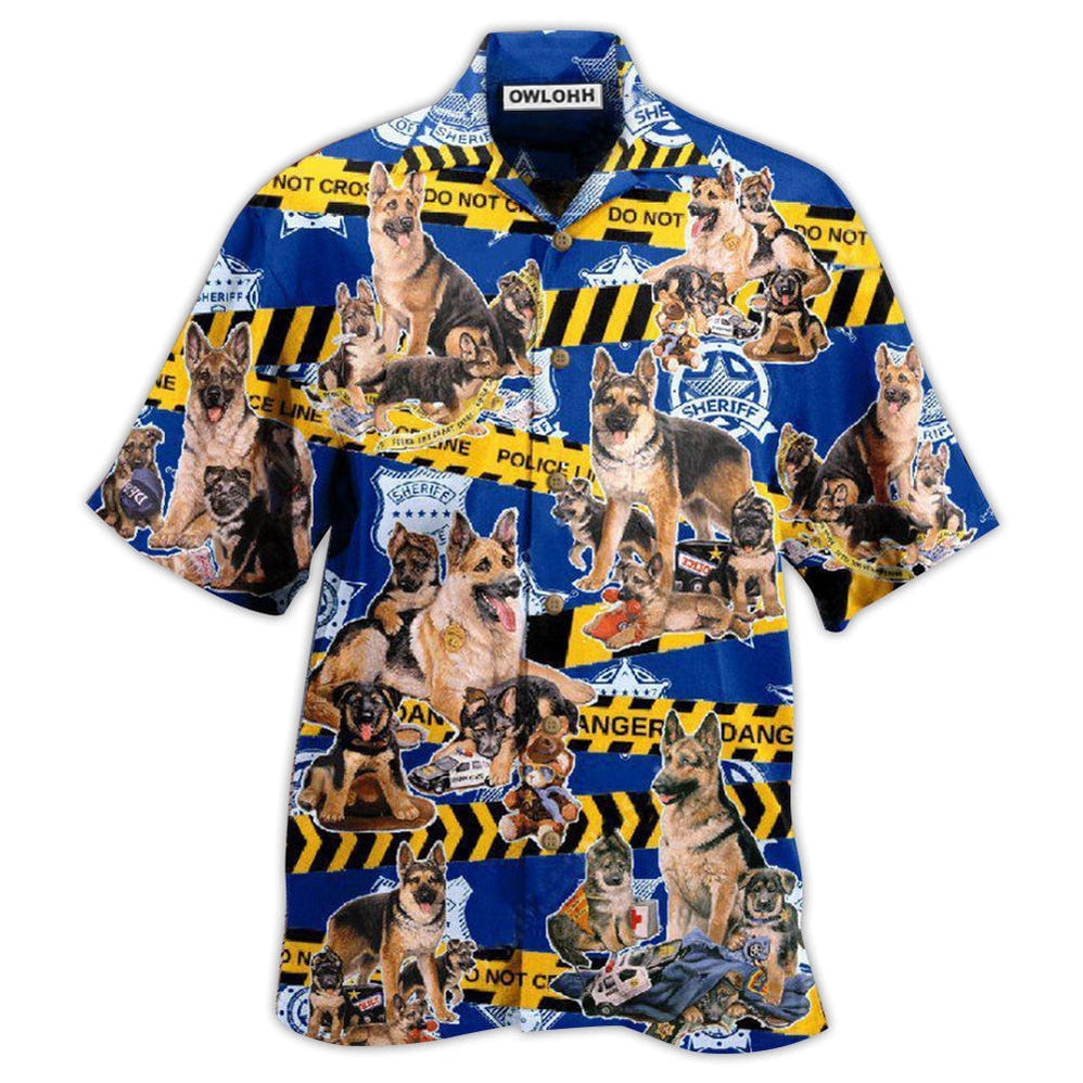 Hawaiian Shirt / Adults / S German Shepherd You Can Run But You Can't Hide - Hawaiian Shirt 