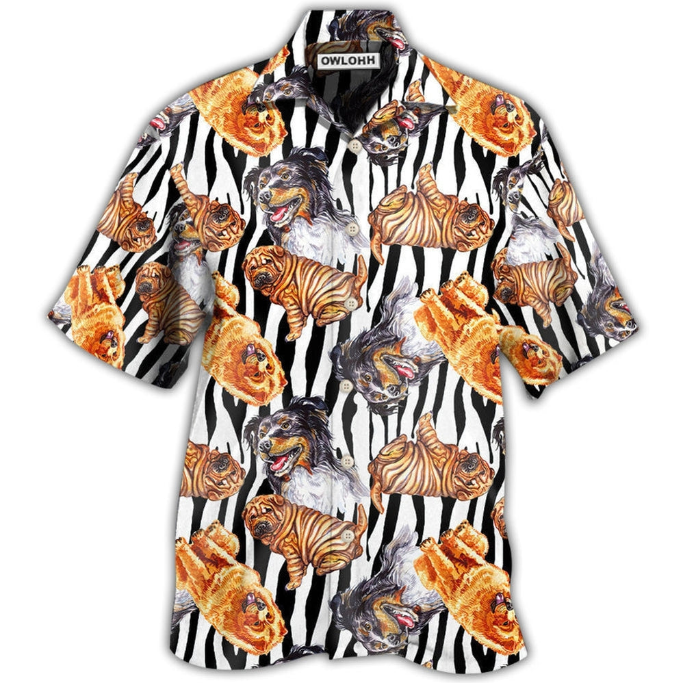 Hawaiian Shirt / Adults / S Dogs Black Striped Style Cool - Hawaiian Shirt 