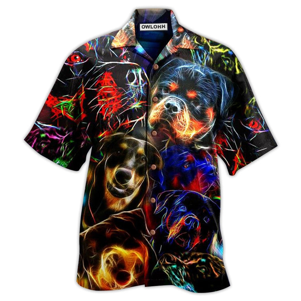 Hawaiian Shirt / Adults / S Rottweiler Dogs Bubby Style - Hawaiian Shirt 