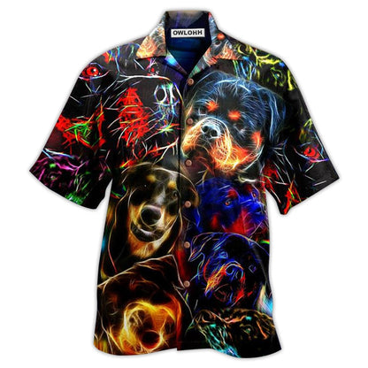 Hawaiian Shirt / Adults / S Rottweiler Dogs Bubby Style - Hawaiian Shirt 