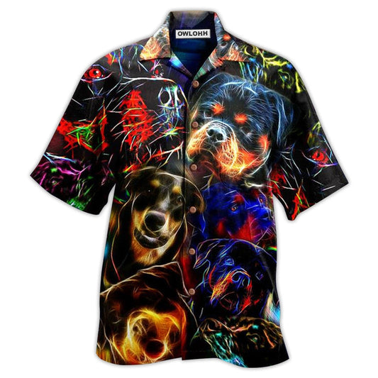 Hawaiian Shirt / Adults / S Rottweiler Dogs Bubby Style - Hawaiian Shirt 