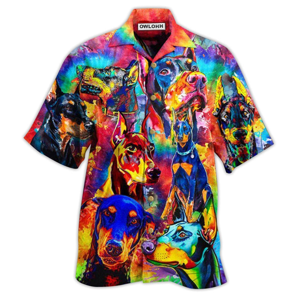 Hawaiian Shirt / Adults / S Doberman Dogs Colorful - Hawaiian Shirt 