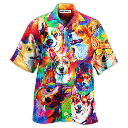 Hawaiian Shirt / Adults / S Corgi Don't Care - Hawaiian Shirt 