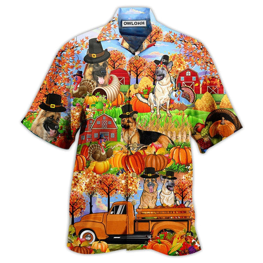 Hawaiian Shirt / Adults / S German Shepherd Dogs Love Autumn - Hawaiian Shirt 