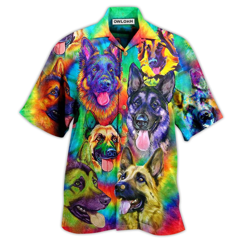 Hawaiian Shirt / Adults / S German Shepherd Dogs Love Summer Colorful - Hawaiian Shirt 
