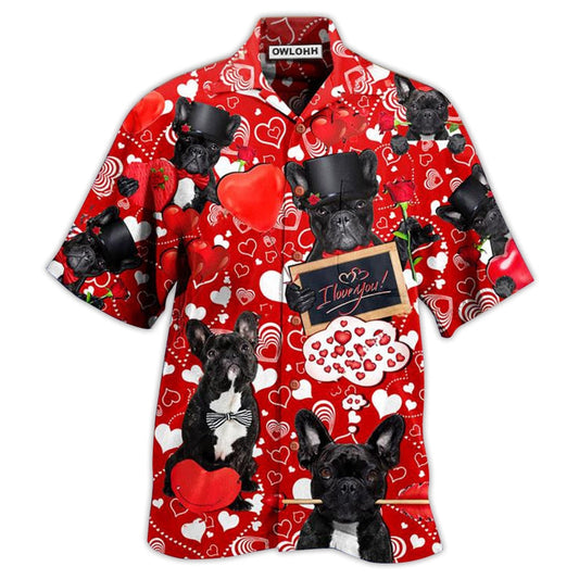 Hawaiian Shirt / Adults / S French Bulldog Dogs Love You - Hawaiian Shirt 