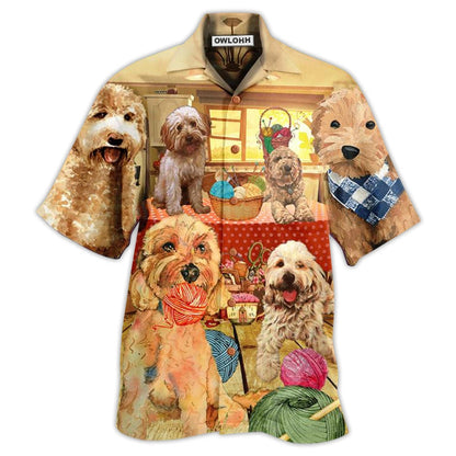 Hawaiian Shirt / Adults / S Goldendoodle Lovely Dog Crochet - Hawaiian Shirt 